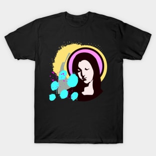 Virgin Mary Graffiti Christian Art T-Shirt